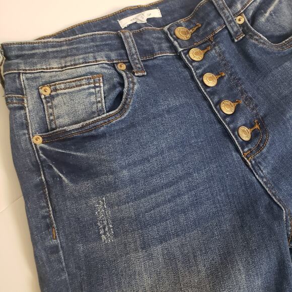 STS Blue Size 27 Women's Jeans Alicia High Rise Cropped Raw Hem Button Fly - Picture 12 of 12